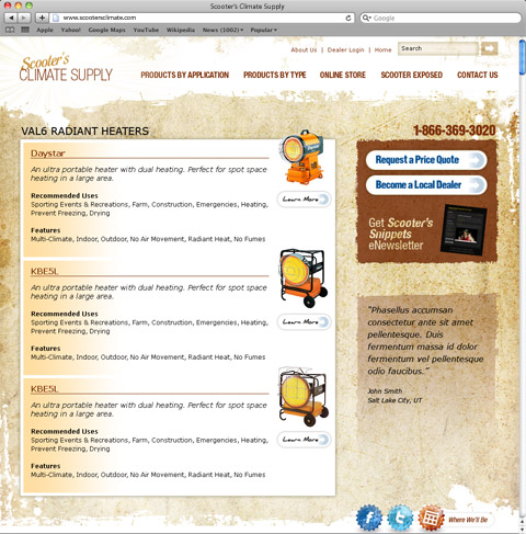 Product Listing Screen