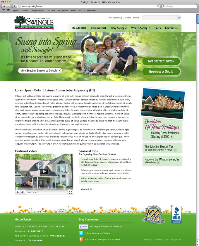 Swingle Spring Home Page